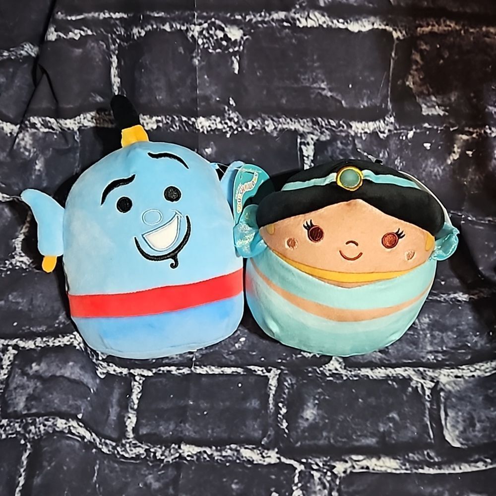 Original 🎄Squishmallows Bundle! Disney Jasmine & Genie approx 8 inches